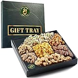 Assorted Nuts Gift Basket - 7 Nut Gift Box with Walnuts, Cashews, Corn Nuts, Honey Roasted Peanuts, Pistachios, Pecans, Almonds - Holiday Nut Sampler Gift - Christmas Food Snacks & Thanksgiving Gifts