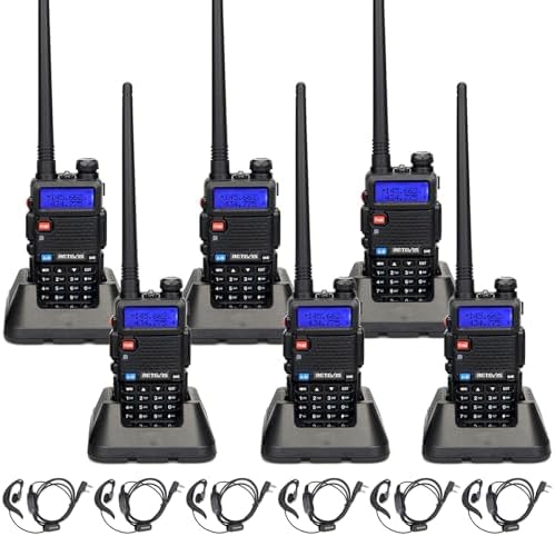 Retevis Rt5 Retevis RT-5R 2 Way Radio 5W 128CH UHF/VHF 400-520MHz/136-174MHZ Walkie ...