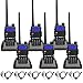 Retevis RT-5R 2 Way Radio 128CH FM UHF VHF Radio Dual Band Two-Way Radio Rechargeable Long Range Walkie Talkies for Adults (6 Pack)