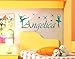 Adesivi Murali Nome bambini personalizzato ballerina Adesivo Murale cameretta stelle Wall Stickers Personalizzati nursery Decorazione da muro bambina bambino adesivo nome personalizzabile