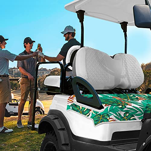 Yokyhom Golf Cart Seat Covers, Soft Golf Cart Seat Towel/Blanket (Palm Leaf), Made Of 100% Microfiber, Easy Install And Clean, Protect Your Golf Car Seat And Suitable For All Seasons #TOP1
