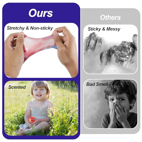 Slime Set, 24er-Pack Schleim Kinder Partygeschenke,Fluffy Slime, schmutzfrei, Nicht klebend, stressabbauend,Schleim Set für Mädchen und Jungen,Kreatives Slime Kinder Mitgebsel für Kindergeburtstag