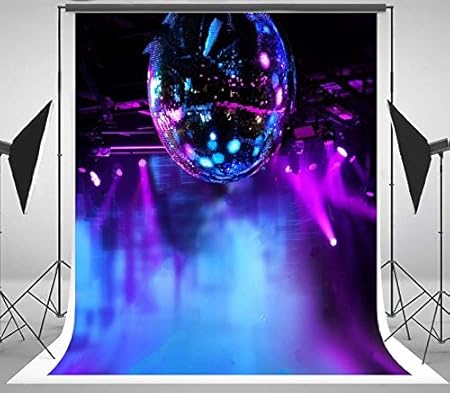Amazon カラフルなディスコミラーボールled Djライトnight Club高級portrait背景布コンピュータ印刷パーティー写真バックドロップ バックペーパー 背景布 通販
