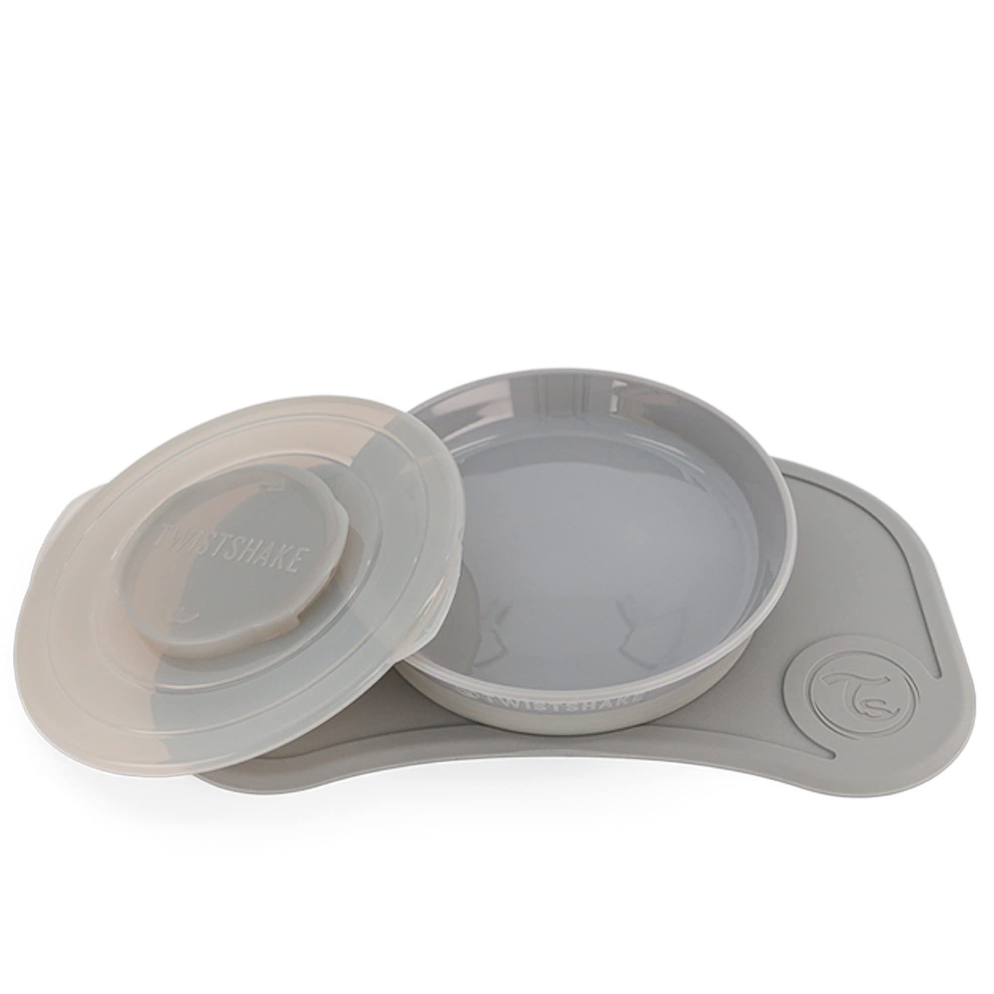 Twistshake Mealtime Tableware Kit de Vajilla, 6 st - 1x Mantel Individual Placa, 1x Plato, 1x Plato Dividido, 3x Cubiertos de Acero Inoxidable, 6+ Meses, Unisexo
