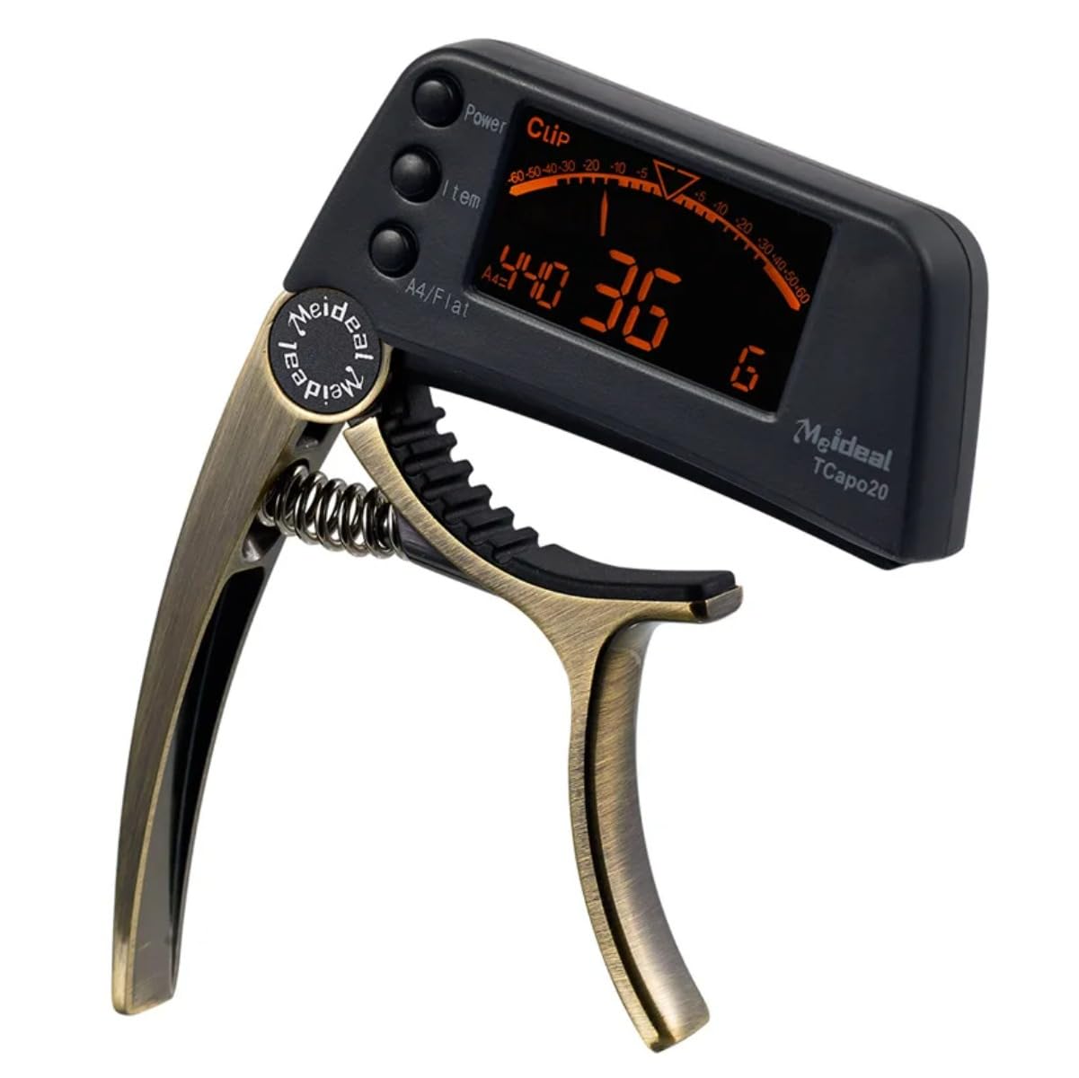 Cejilla de guitarra 2 en 1 de metal de zinc, cambio rápido para guitarras acústicas y eléctricas, ukelelele, mandolina, banjo (bronce)