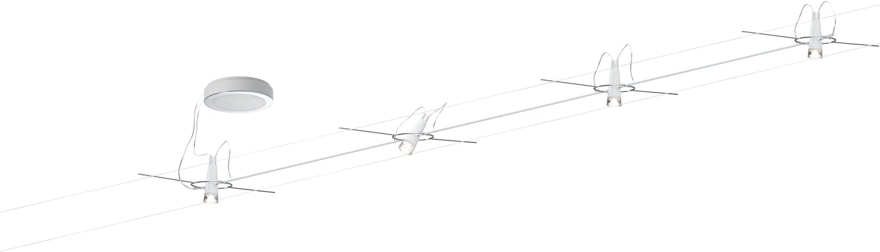 Paulmann Leuchten AirLED System Set Drum 94099 Suspended Lighting Set 4 x 3W 230 V / 700 mA/Metal/Plastic White