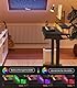 OffiGo Elektrischer Schreibtisch mit Schubladen, 140cm Höhenverstellbarer Schreibtisch mit Monitorständer, Gaming Tisch mit Steckdosen und Lichtleiste, Tisch Höhenverstellbar Bürotisch, Schwarz