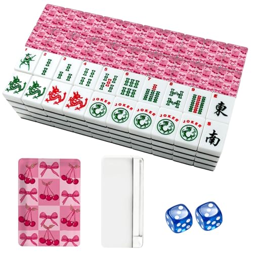 Set de Fichas American Mahjong 166 piezas acrílico con bolsa miniatura 1
