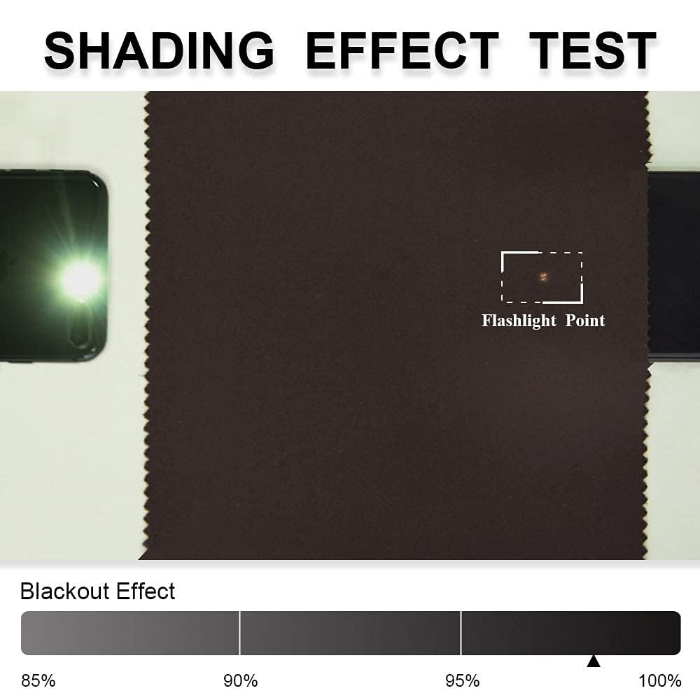 PONY DANCE Tende Oscuranti per Interni con Anelli Curtains Termiche Isolanti Moderne per Soggiorno e Camera da Letto 1 Pannello L 132 x A 210 cm, Marrone