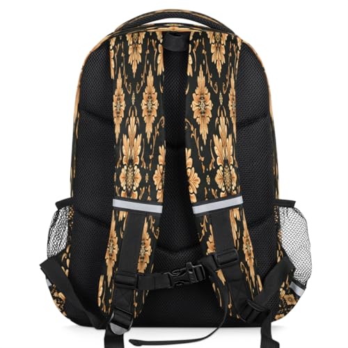 Vintage Floral Graphics Backpack with Chest Strap Reflective Lightweight Travel Hiking Backpack for Men Women Waterproof Daypack Back Pack for Commute Camping4