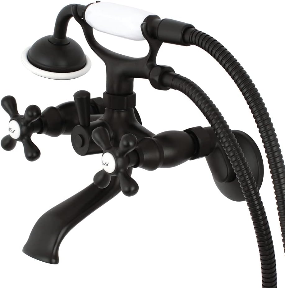 Holiday Deals 🛒 Kingston Brass KS265ORB Clawfoot Tub Wall Mount Faucet, Oil Rubbed Bronze, 6-Inch Adjustable Center Black Friday Clearance Kingston Brass KS265ORB Clawfoot Tub Wall Mount Faucet, Oil Rubbed Bronze, 6-Inch Adjustable Center