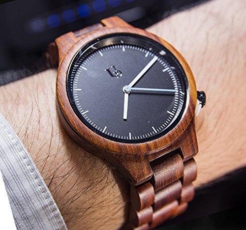 Urban Designer Unisex Redwood Watches With Round Sandal Wood Face,Rosewood Watch, Best Wooden Watches #TOP7