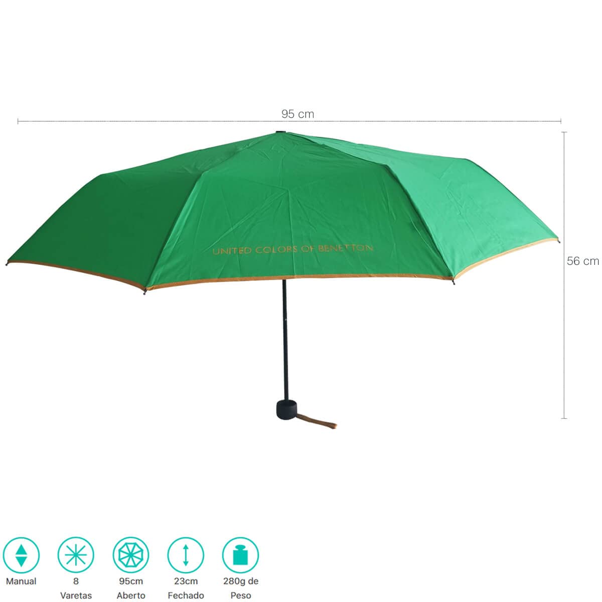 Cuatrogotas 2018 Składany parasol, 60 centymetrów