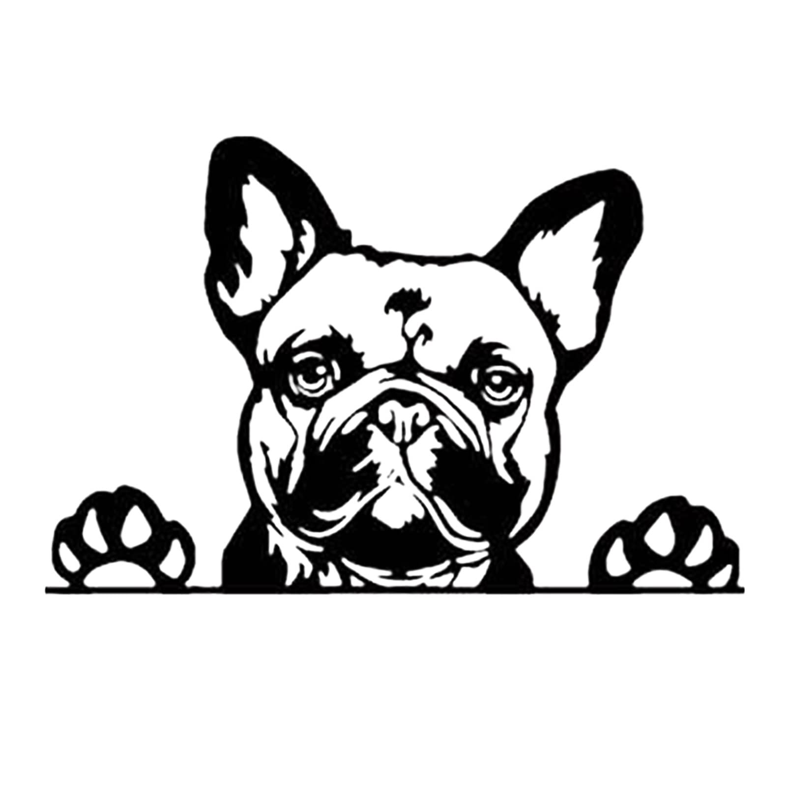Art mural en métal pour chien bouledogue, cadeau déco intérieure idéal