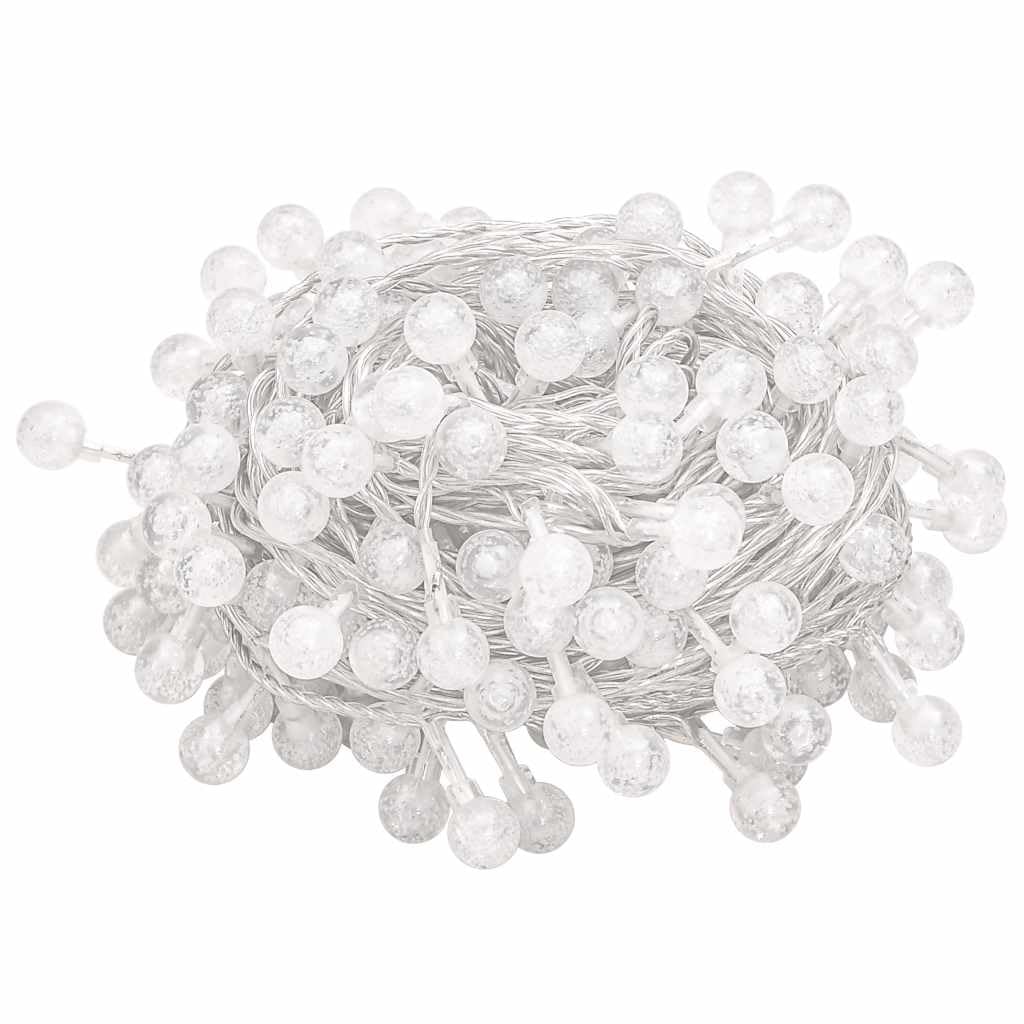 Lichterkette Kugeln 40 m mit 400 LED Kaltweiß, 8 Funktionen, Kunststoff, USB Stromversorgung, für Innenbereich und Außenbereich, Weihnachtsbeleuchtung, Garten, Balkon, Festbeleuchtung