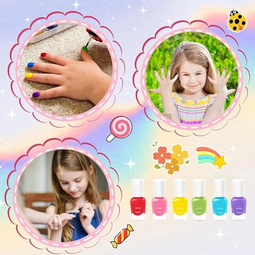 Esmalte de uñas para niños despegable de secado rápido que evita las manchas 5