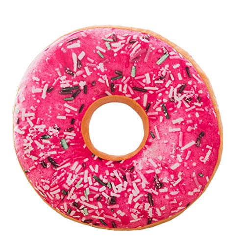 Nicetruc Linda Donuts Amortiguador de la Almohadilla de Chocolate Cojines del sofá Decorativo de la Almohadilla Suave de la Felpa del Amortiguador de Asiento de la Cubierta Cover
