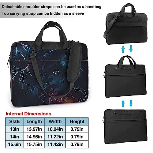 The Girl In The Dream Laptop Shoulder Bag, Ultra Slim And Portable, With Padded Shoulder Strap And Handleã€‚2