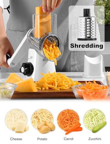 GDL Käsereibe mit Kurbel und Trommelklingen