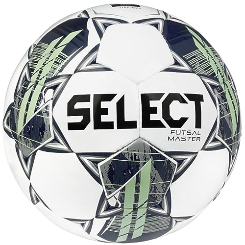 Select Futsal Master FIFA Basic Ball Master WHT-GRE, Unisex, Soccer Ball, White/Grey/Black/Green, 4