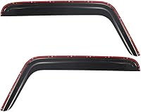 Vista 5 de AUTEX Visor de ventana con cinta compatible con Wrangler 2007 2008 2009 2010 2011 2012 2013 2014 2015 2016 2017 2018 ventana lateral deflector