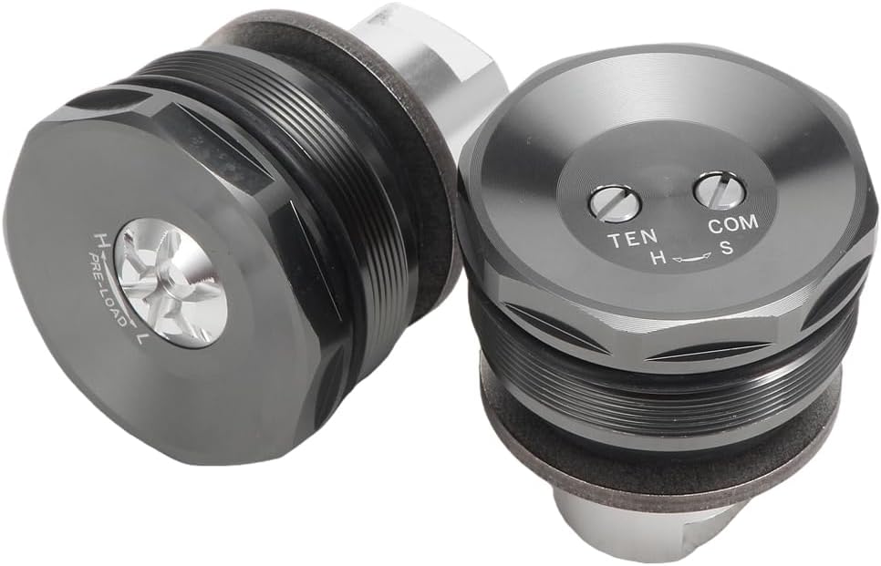 11065-0289 Fork Bolt Cap for Kawasaki ZX600 Ninja ZX-6R 2013-2024 ZX6R Fork Tube Protector 2014 2015 2018 2019 2020 2021 2022 2023 Pair (Black)