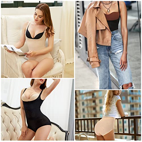 Joyshaper Shapewear Bodysuit For Women Tummy Control Seamless Jacquard Open Bust Sculpting Body Shaper Shaping Brief #TOP4