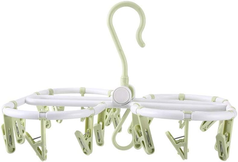 JSEIAJB Multi-Function Hangers for Clothse Round Foldable Clothes Hanger Organizer New Drying Rack Cute(Gray)