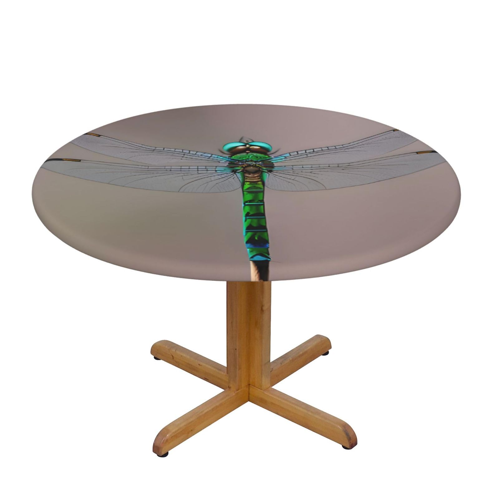 Dragonfly Print Wipe Clean Oval Tablecloth Stain-Resistant Dining Table Accessories Table Protector For Home