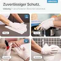 100x ARNOMED® Einweghandschuhe Weiß, Nitril Handschuhe, Einmalhandschuhe L – Ansicht 3