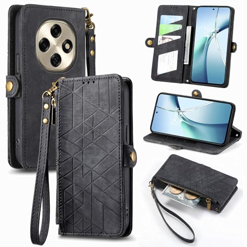 �Ή��@�� for Oppo F27 5G �Ή��@�� for Oppo Reno12 F 4G / Reno12 F 5G �t���b�v���̃X�^���h�t���A�X�g���b�v�ƃ}�O�l�b�g���ߋ�t���̃W�b�p�[�E�H���b�g�P�[�X Black