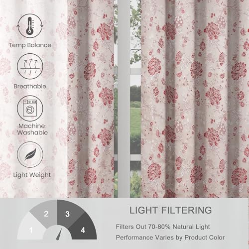 Image of FRESH FROM LOOM Curtains for Door 12 Feet Long | Big Window Curtain Premium Polyester Weaved Parda | Modern Parde for Living Room Bedroom | Home Office Jacquard Screens (Maroon, 12ft, 1pc)