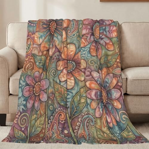 Scczsin Vintage Boho Paisley Fleece
