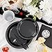 WELLIFE 210Pcs Black Plastic Plates, Disposable Dinnerware Set, Party Supplies Including Black plates, 12oz Cups, plastic Cutlery and Napkins Serve 30 Guests, Plastic Plates for Party and Halloween