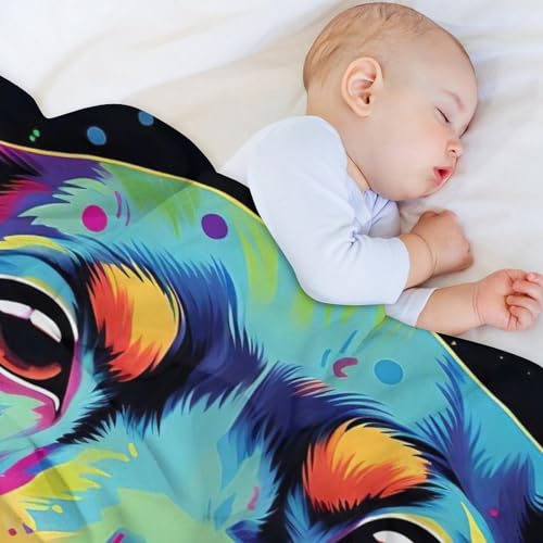 Couverture imprimée Teckel idée cadeau originale en flanelle douce - 5