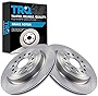 TRQ Rear Disc Brake Rotor LH RH Kit Pair Set of 2 for Ram 1500 Pickup Truck
