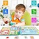 Tangdudu Montessori Busy Book ab 1 2 3 4 5 Jahre Kleinkinder, Quiet Book, Activity Book zum Lernen von Tieren, Farben, Formen, Obst, Gemüse, Fahrzeugen, Wetter, Lebensmitteln und Dinosauriern
