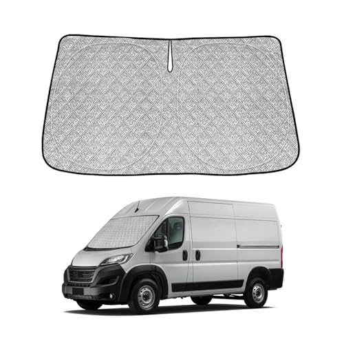 [100% su misura] ESATTO PER CAMPER DUCATO: su misura per il parabrezza anteriore di camper Fiat Ducato X250/X290, Peugeot Boxer e Citroen Jumper (2006-2026). Offre una copertura senza spazi vuoti senza compromessi