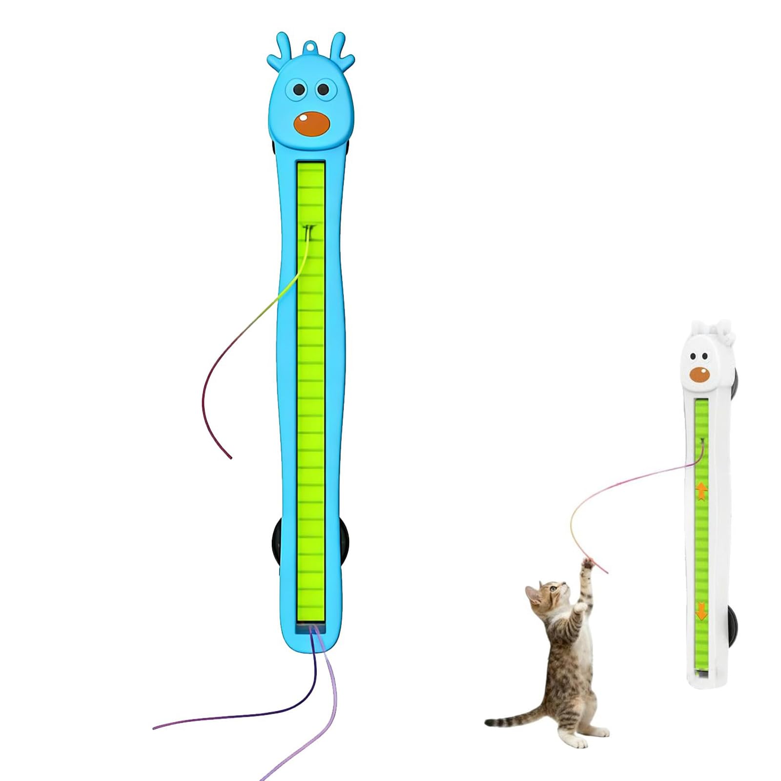 Jouet pour Chat avec Corde Volante Automatique, de Calme À Fou, Jouet Mural Électrique Automatique pour Chat, Jouets Enrichissants Rechargeables pour la Cuisine Ou la Salle de Jeux Blue