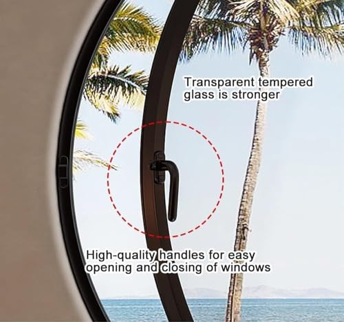Fenêtre de cabanon ventilée à hublot pivotant 360° en verre