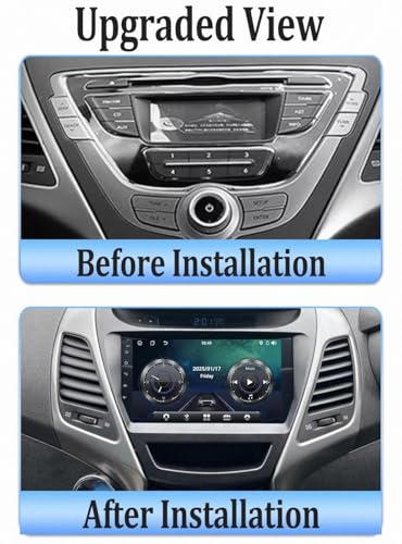 Radio de Coche para Hyundai Elantra 2011-2016 con Pantalla Táctil y Android Auto 2