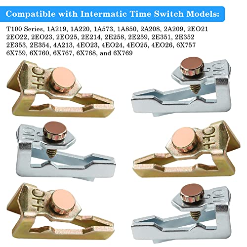 Replacement Intermatic 156T1978A Time Trippers Kit Fit T100 Series Clock Dial Trippers Timers - 2 Pack (Include 4 On / 4 Off / 8 Screws) #TOP1