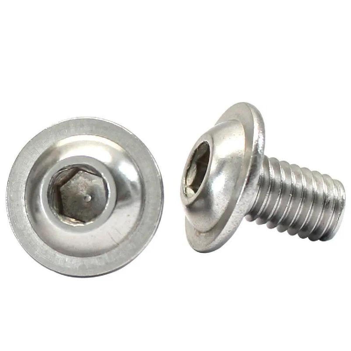 M3 M4 M5 M6 M8 Testa flangiata con bottone tondo a esagono incassato in acciaio inossidabile con bullone rondella 5 pezzi, 5 pezzi, M10x45mm