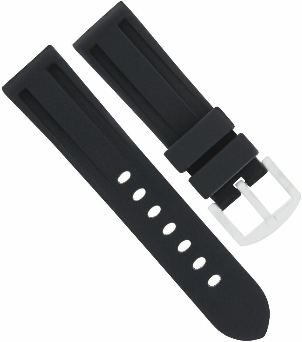 Ewatchparts 22mm Rubber Watch Band Strap Compatible With Invicta GMT 11255 Signature II Pro Diver 21834 Black
