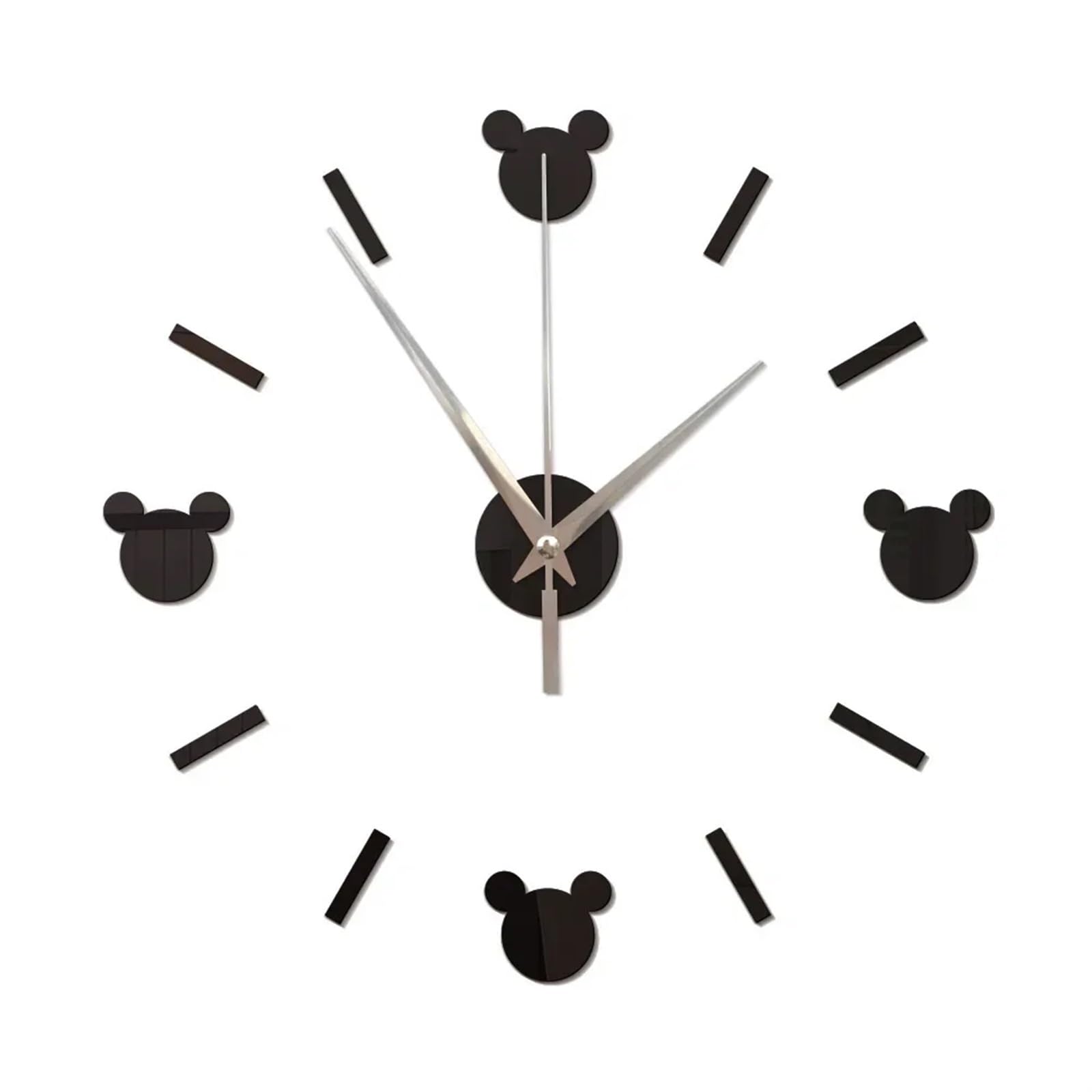 ZPFDSG Wall Sticker Clock Mirror Living Room Wall Clock 3D Mute Cartoon DIY Sticker Clocks Decoration Dining Decor