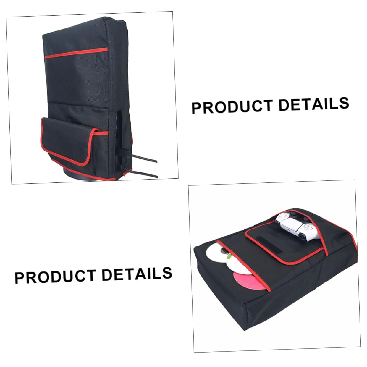 2 Pezzi Custodia Compatta per Console e Accessori Borsa Portatile Leggera e Durevole Custodia Rigida con Scomparti per Carte Gioco per Viaggi e Protezione Sicura di Controller e