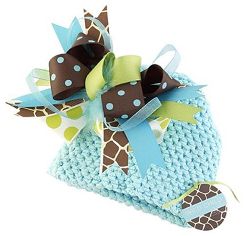 Mud Pie Baby Boys' Wild Child Giraffe Hat, Brown/White/Green/Blue