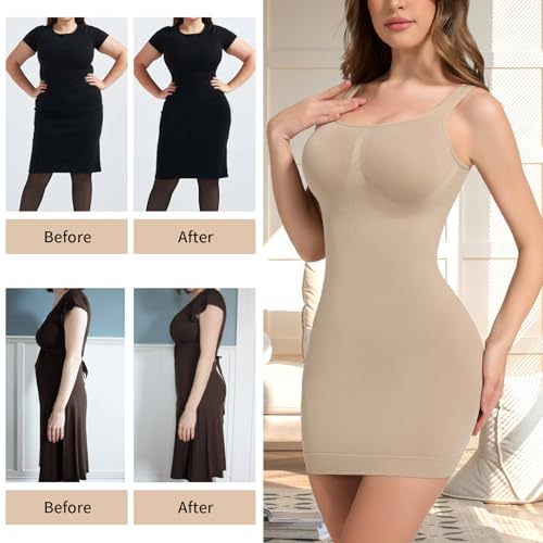 Full Slip for Women Under Dress Seamless Shapewear Dress Tummy Control Slip Dress for Women3