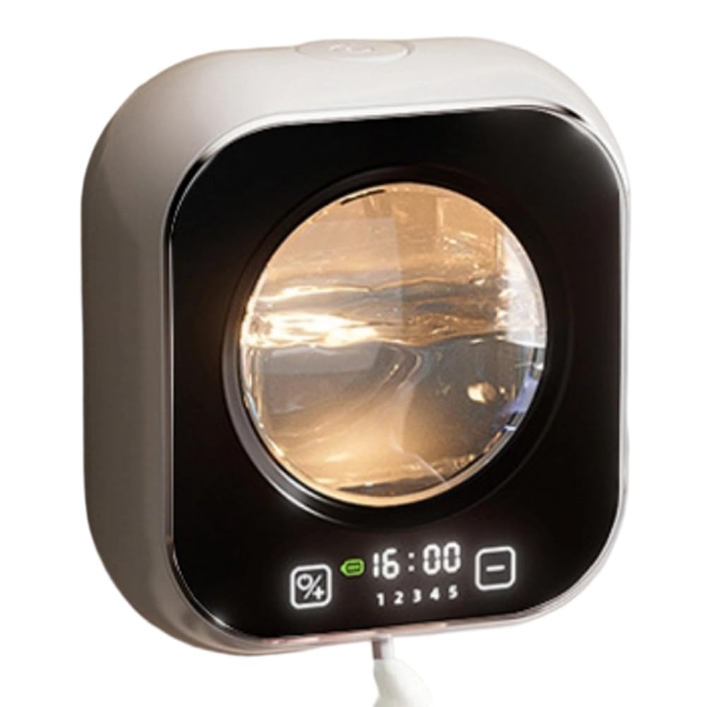 Vjsujehgy Large Capacity Rechargeable Non-Contact Wall Mounted Automatic Soap Dispenser LED Intelligent Cleaning Sensor