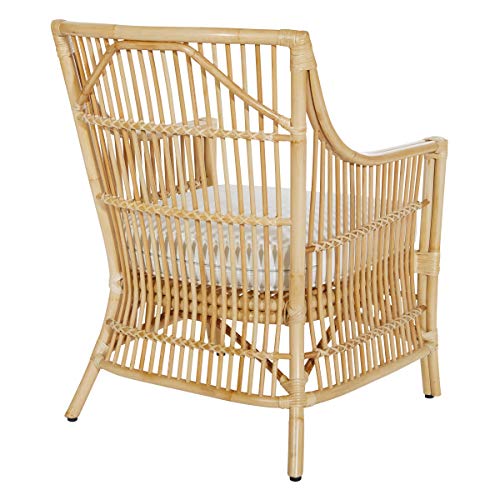 Osp Home Furnishings Maui Rattan Chair, Natural #TOP6